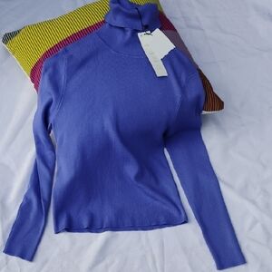 New Women's Purple Zara Turtleneck Sweater